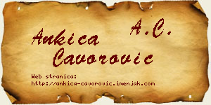 Ankica Čavorović vizit kartica